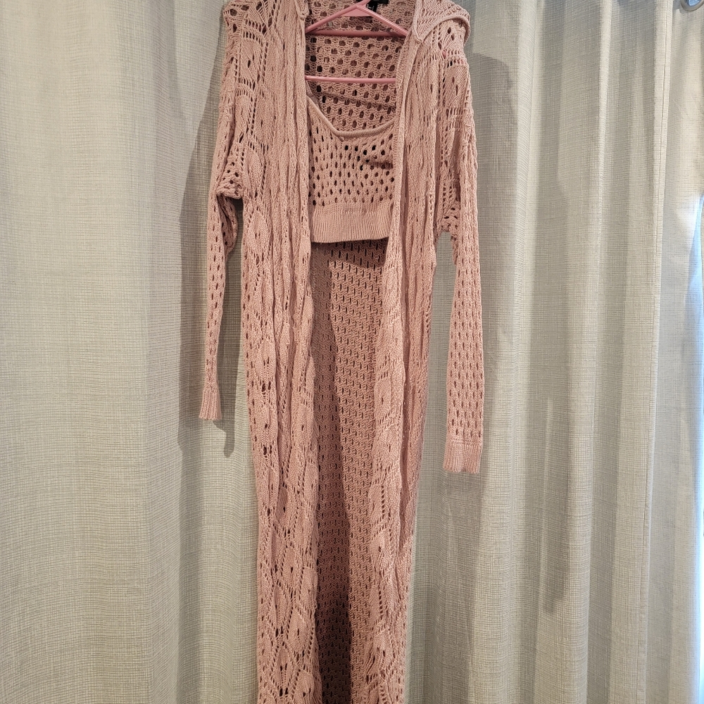 Forever 21 cardigan and halter